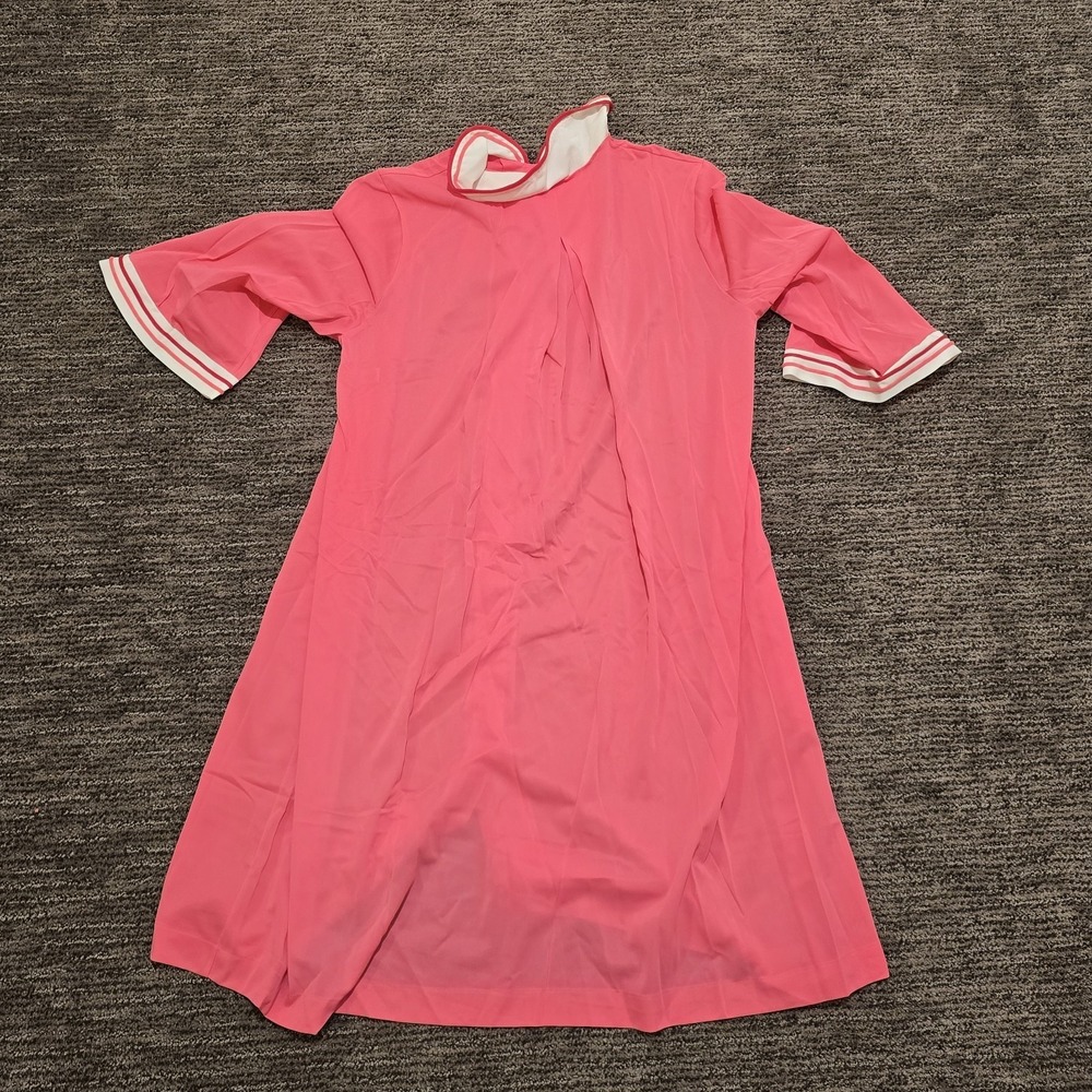 Vintage Lorraine Pink White Trim Slip Dress Nightgown Sz S‎